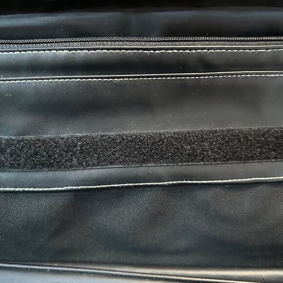 Elizabeth Arden Black Canvas & Leather Large Tote Travel Weekender Carryon Bag - Picture 6 of 16